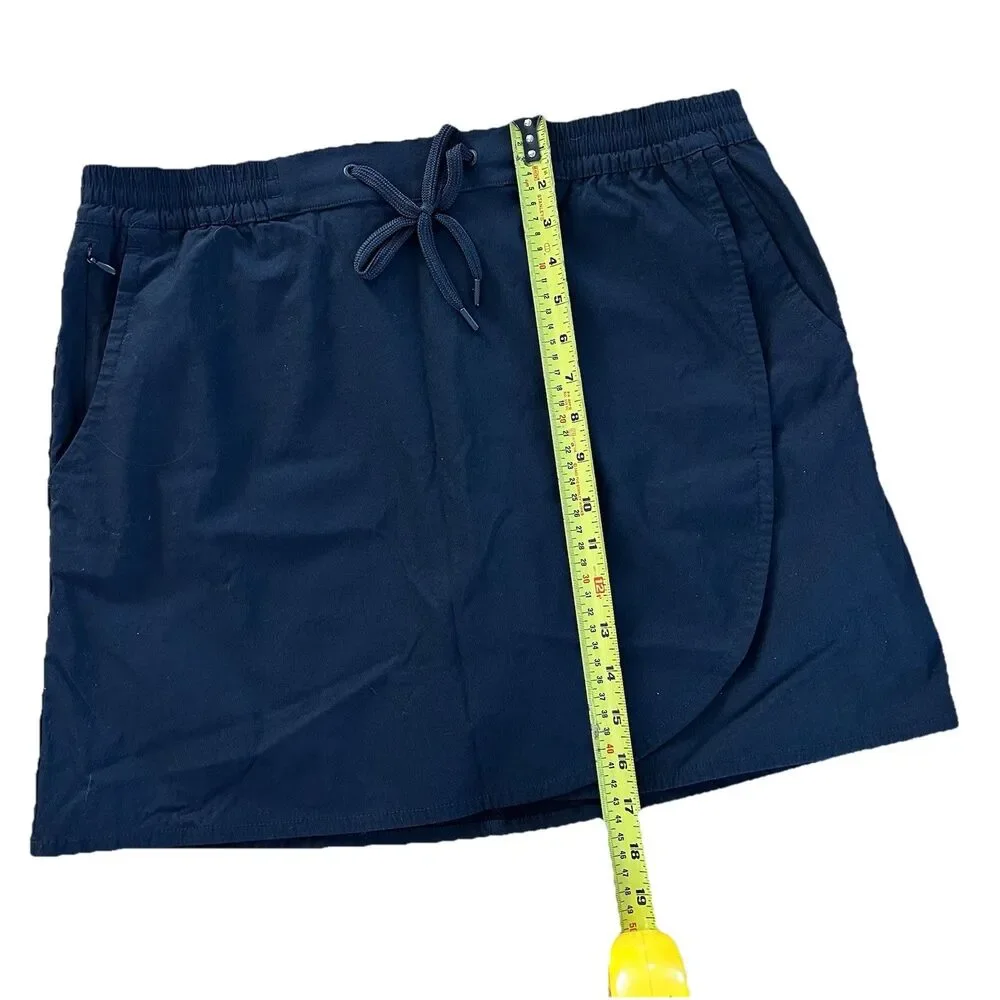Eddie Bauer Women’s Tulip Hem Skort Black Large Hiking Travel Athletic Stretch